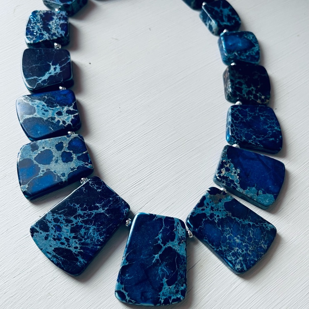 Blue stone necklace